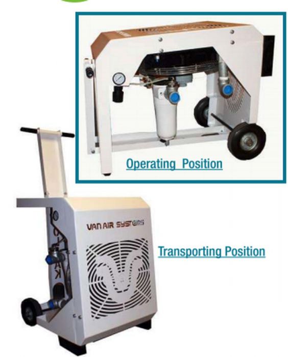 Portable 185 CFM COOL PAK After-Cooler/Filter Air Dryer Combo on Wheels from Van Air | CPP-185