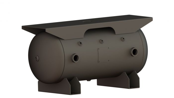 30 Gallon Air Tank Horizontal Extended Legs & Topplate | 200 PSI | 302686