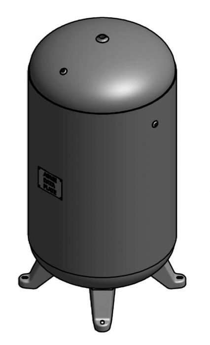 80 Gallon Air Tank with Feet Vertical 200 PSI ASME Coded | A10045