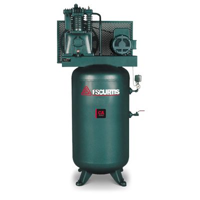 FS-Curtis CA7.5, 7.5 HP Two Stage Air Compressor 23.2 CFM @ 175 PSI, 80 Gallon Vertical Air Tank, 230-Volt, 1-Phase
