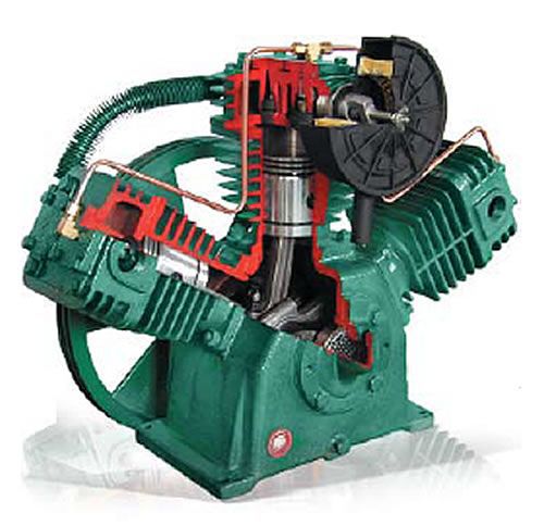7.5 - 10 HP FS-Curtis ES-71 Two-Stage Piston Air Compressor Pump with Flywheel 26.1 CFM @ 125 PSI | FE71B