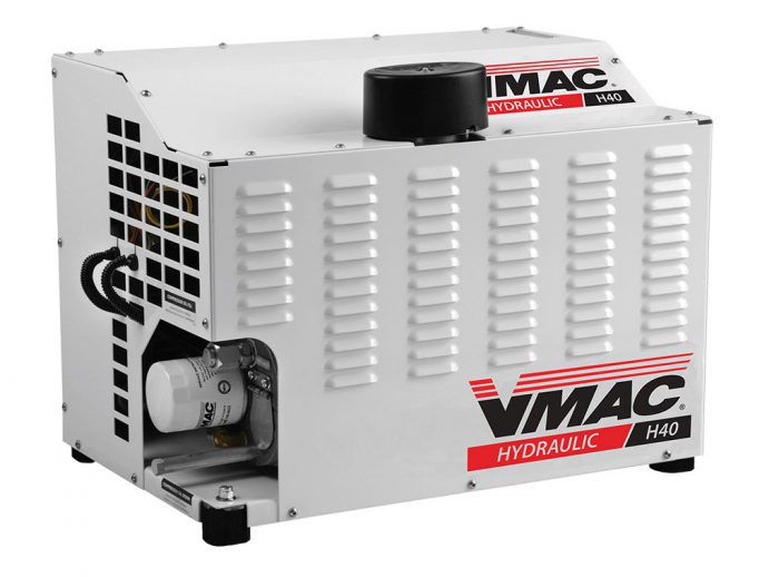 VMAC Hydraulic H40, 40 CFM Air Compressor Above Deck 25-40 CFM* @ 100 psi (150 psi max)